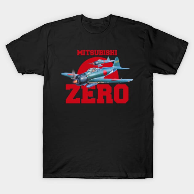 A6M Zero | WW2 Plane T-Shirt by Distant War